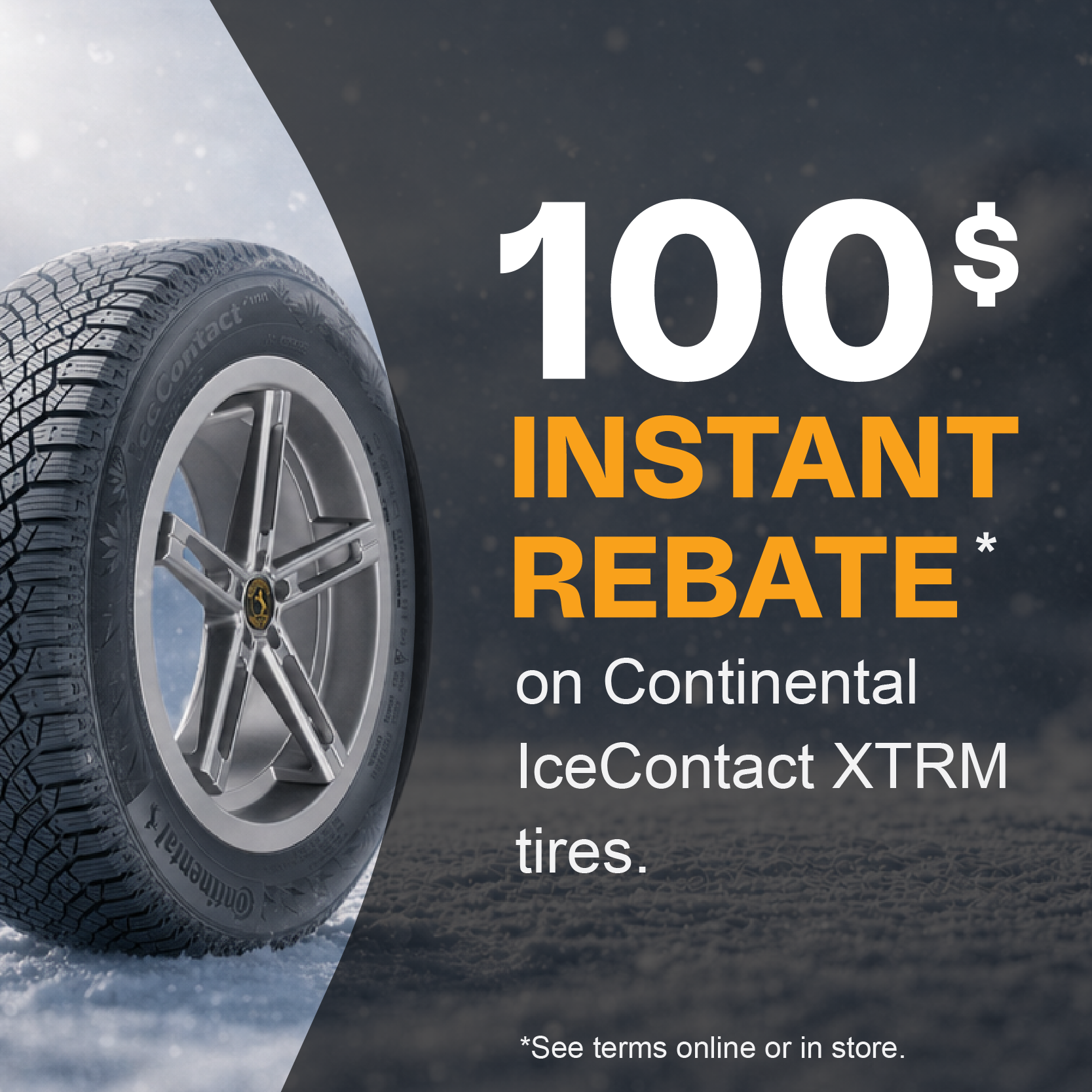100$ rebate on Continental IceContact XTRM