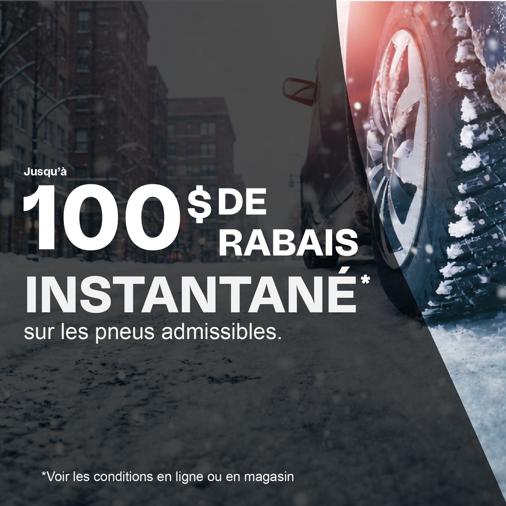Rabais sur les pneus Continental et Toyo