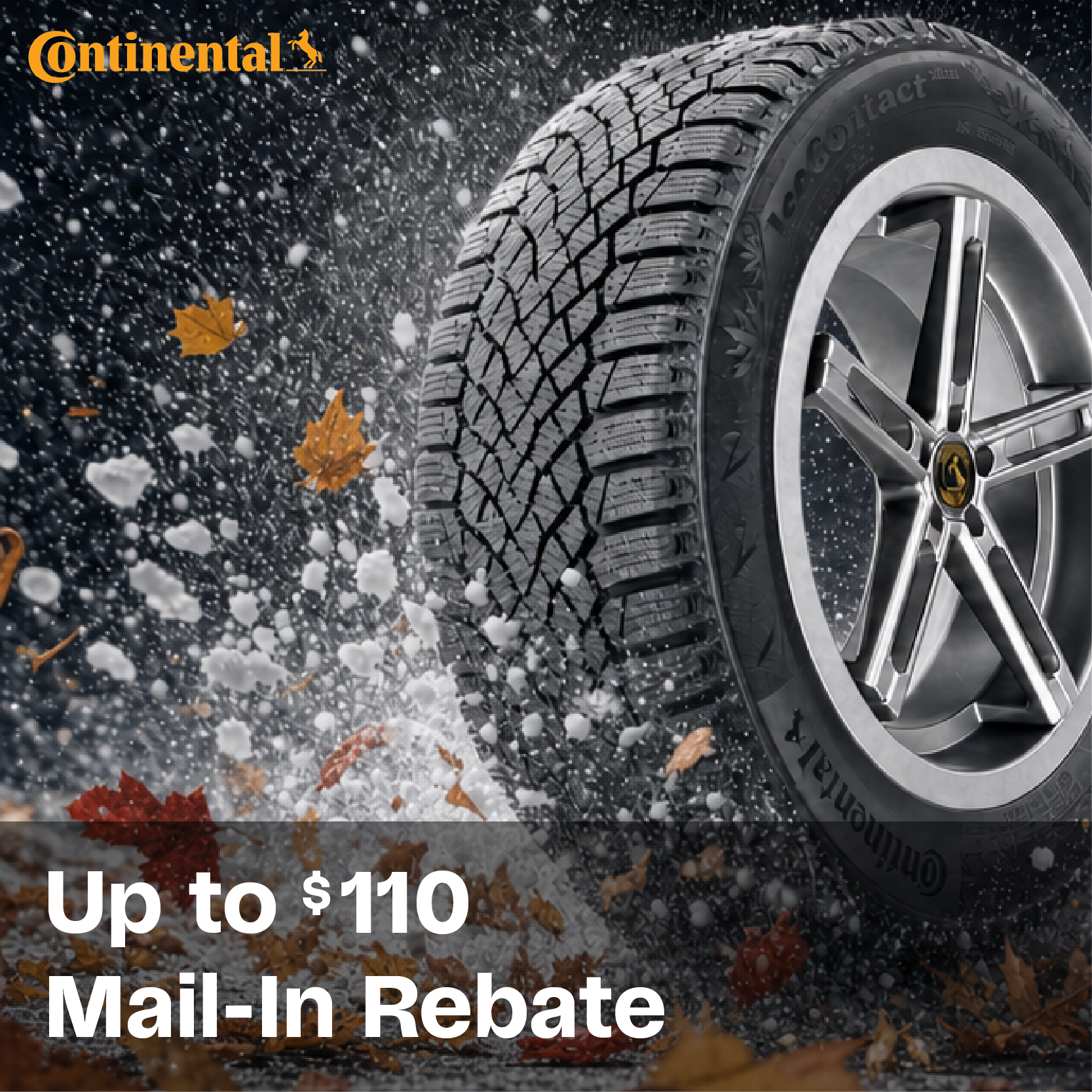 Up To $110 Mail-In Rebate With the Purchase of 4 Continental Tires