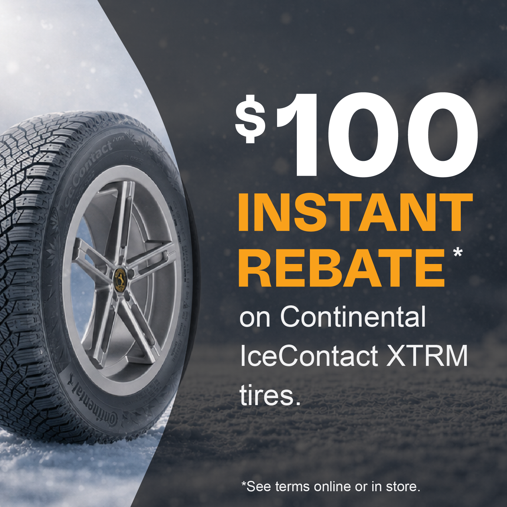 100$ rebate on Continental IceContact XTRM