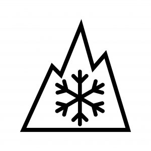 Three-peak mountain symbol